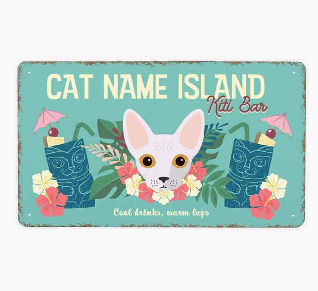 Island Kiti Bar: Personalized {breedCommonName} Metal Sign